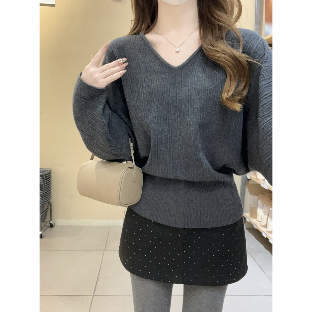 Loose Fit V-Neck Sweater 3