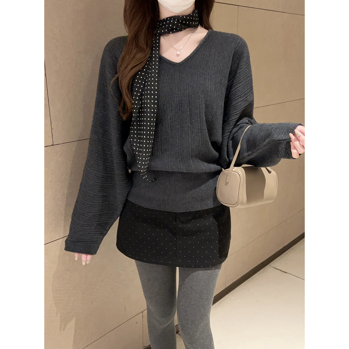 Loose Fit V-Neck Sweater