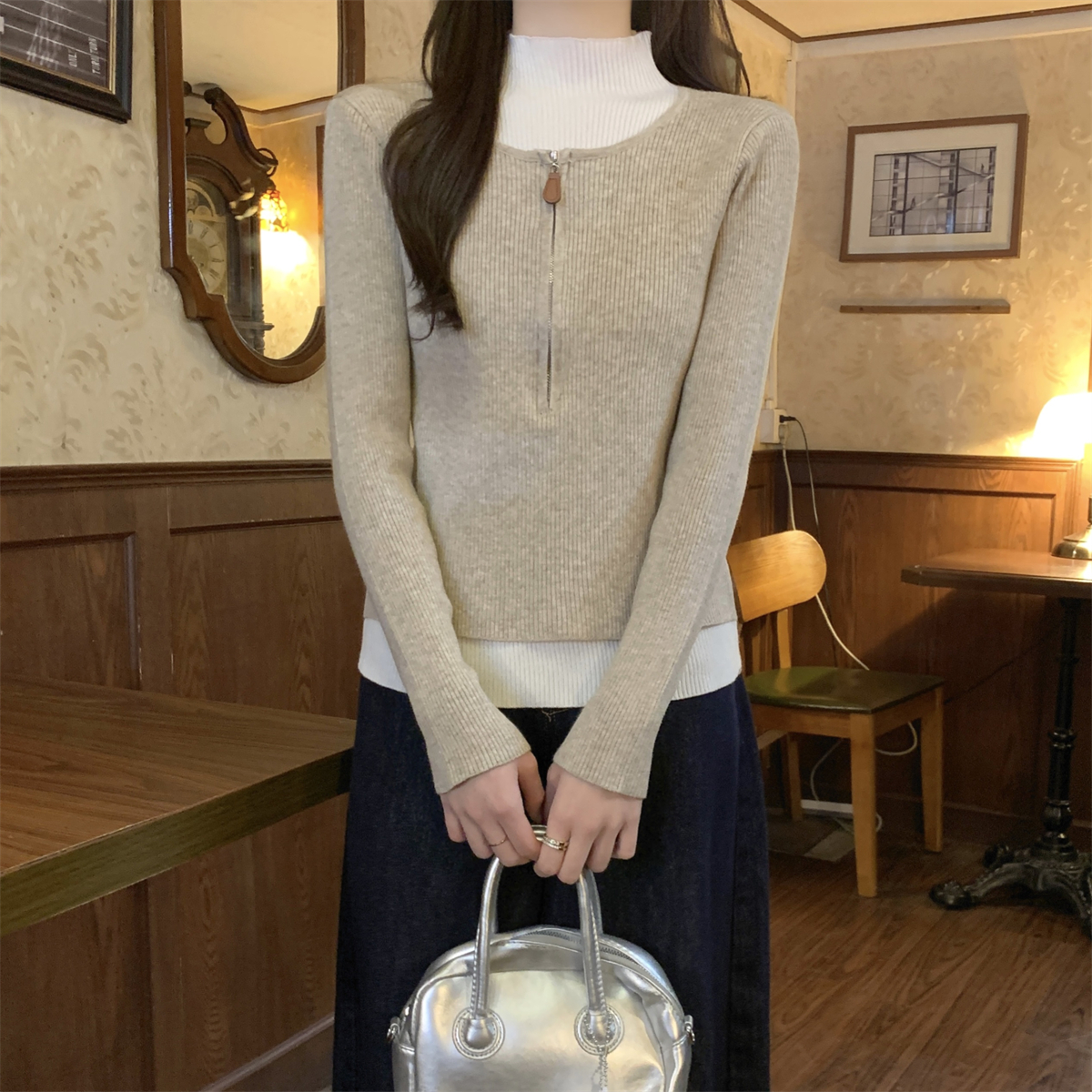 Mock Neck Sweater 3