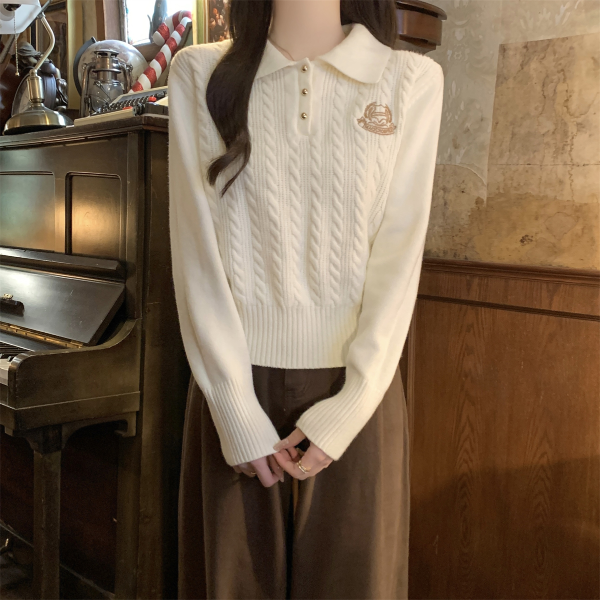 Polo Sweater Cable Knit 3