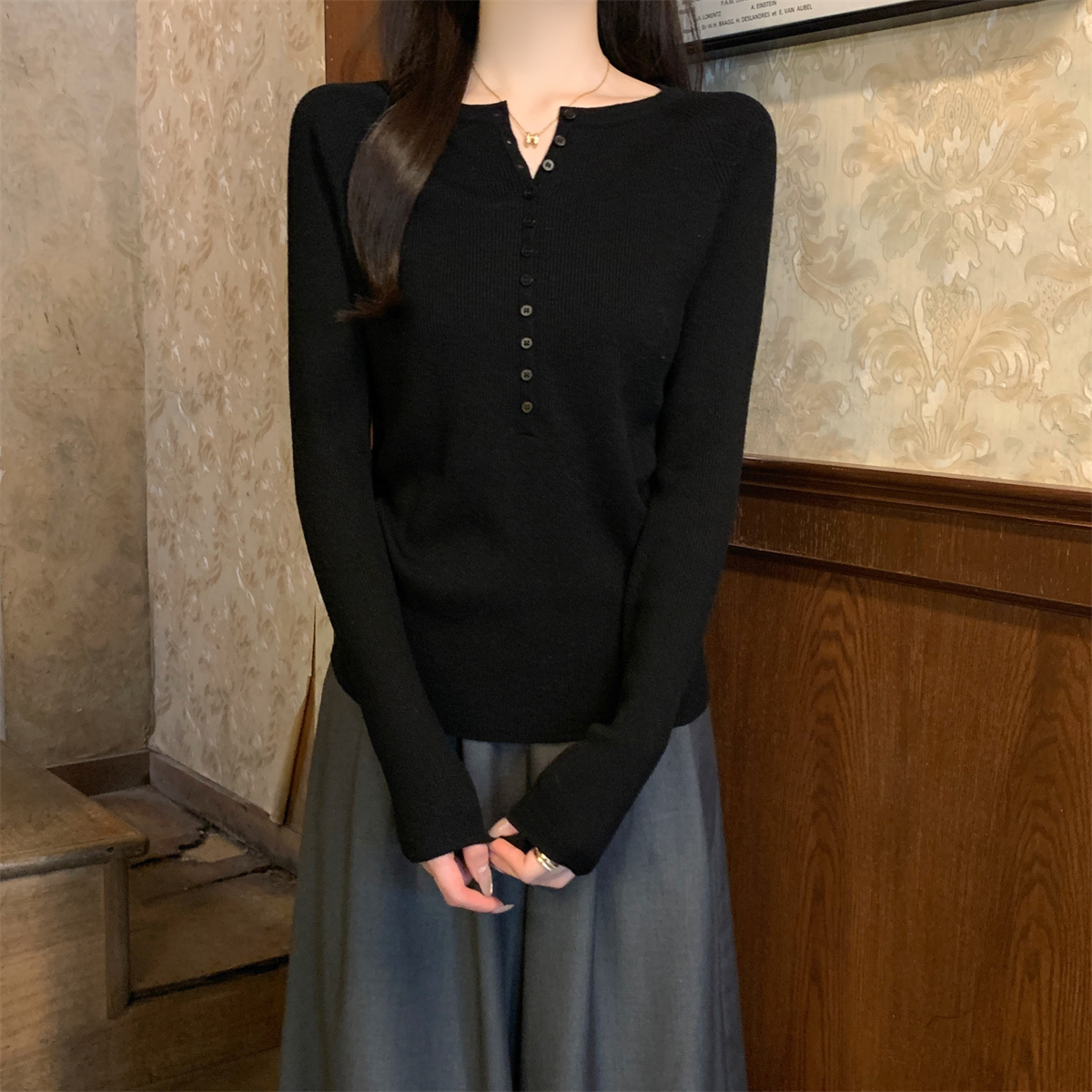 Slim Fit Round Neck Sweater 4