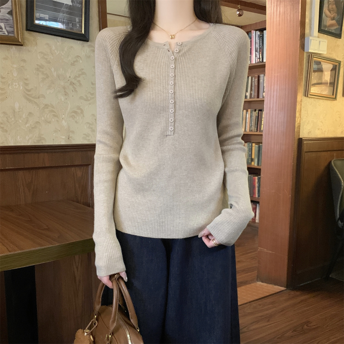 Slim Fit Round Neck Sweater