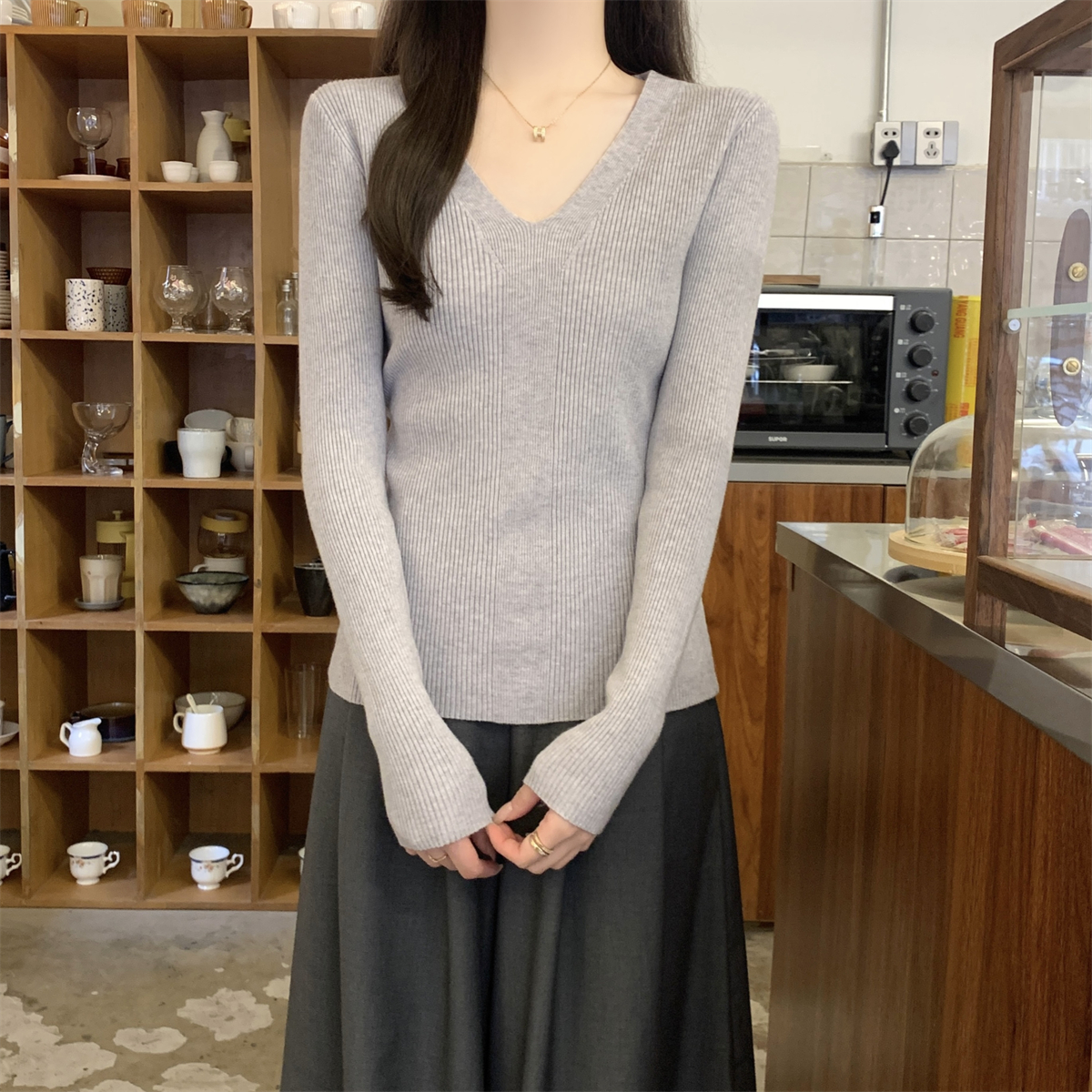 Slim Fit V-Neck Sweater 3