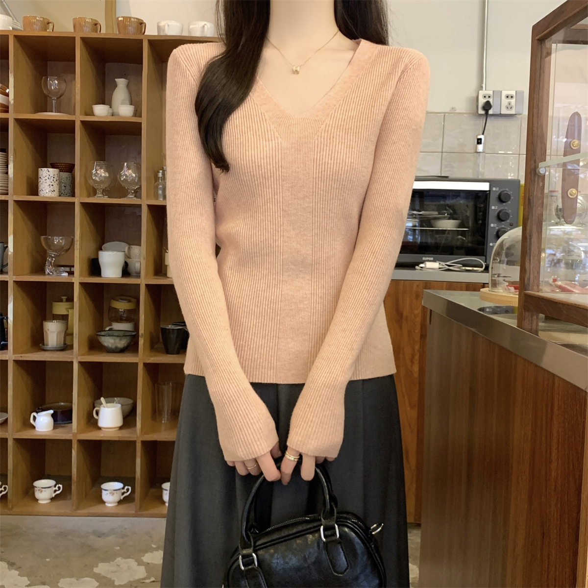 Slim Fit V-Neck Sweater 4