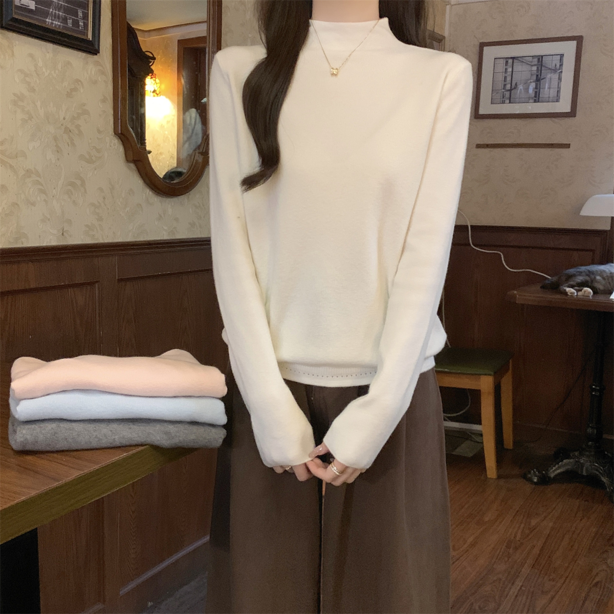 Mock Neck Sweater 3